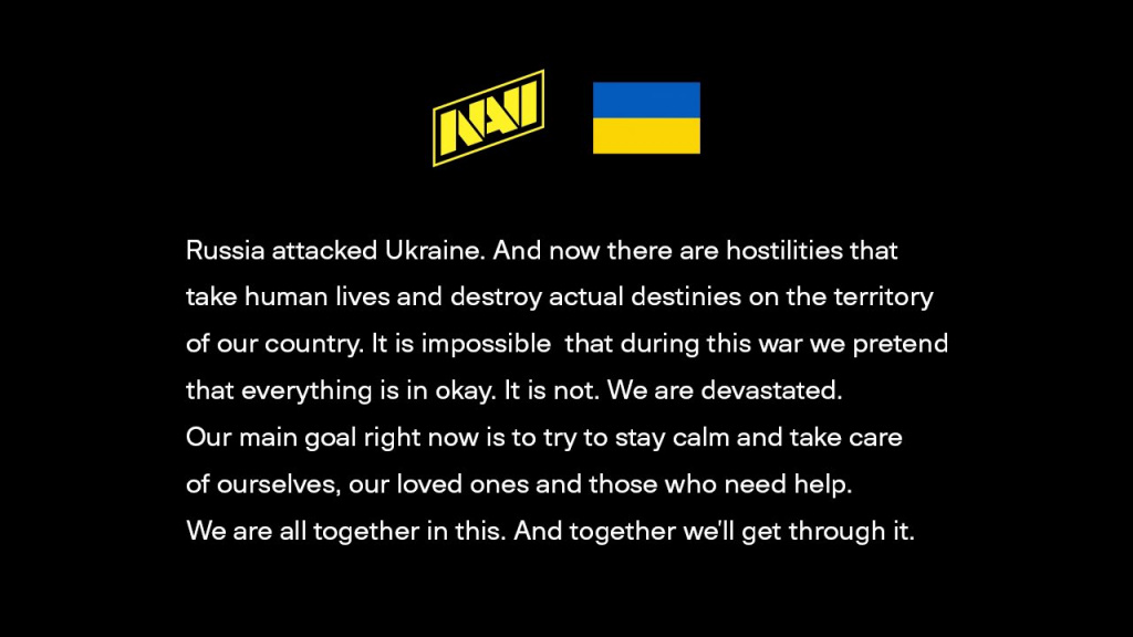 Esports orgs stand in solidarity with Ukraine amid Russian hostility 