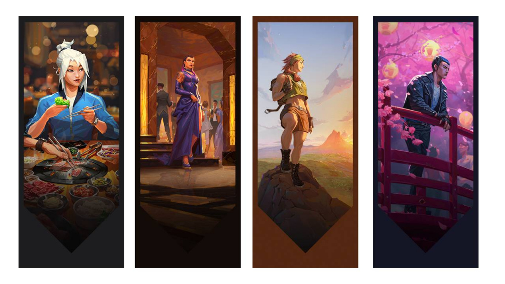 Player cards in Valorant Episode 4 Act 2 Battle Pass.