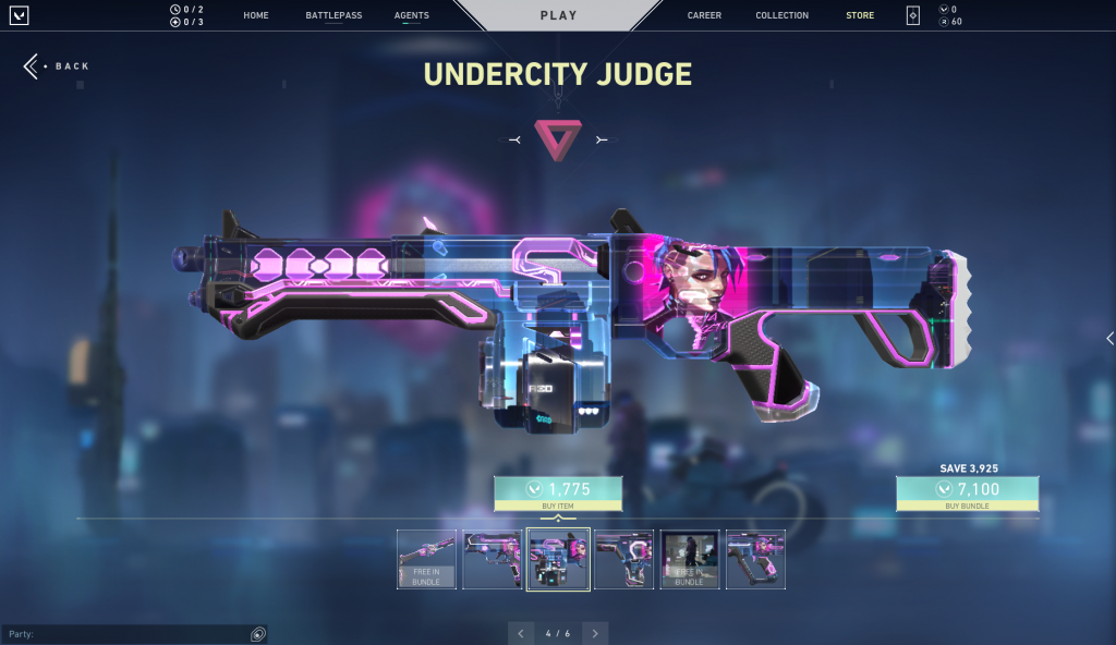 Judge skin in Undercity bundle in Valorant