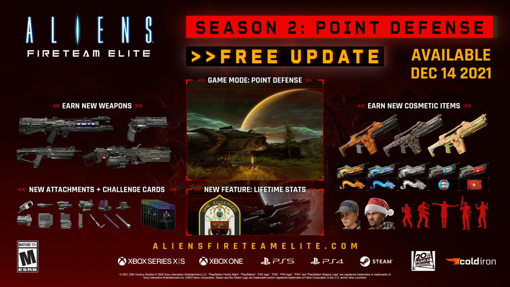 Aliens: Fireteam Elite Season 2 - Release date, Game Pass, Point Defense, new weapons