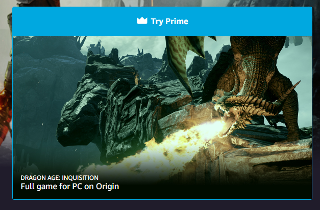 How to claim free Dragon Age: Inquisition via Prime Gaming