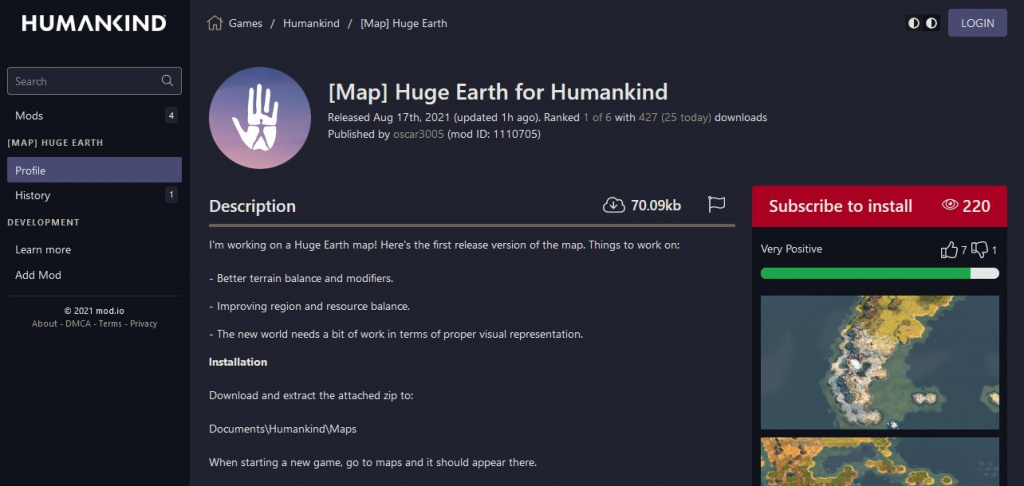 Humankind Huge Earth mod Europe