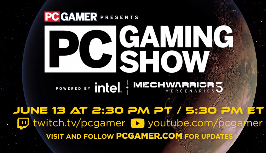 PC Gaming Show e3 2021 stream how to watch