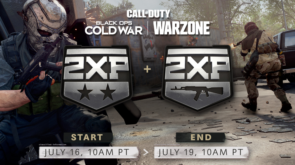 warzone double xp 2XP event dates times end date start time activision treyarch