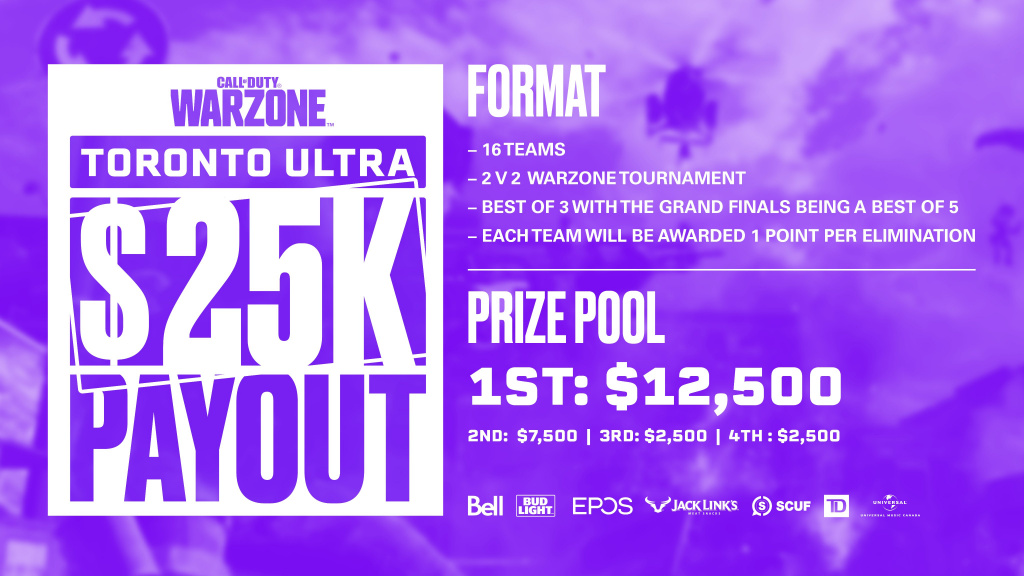 Toronto Ultra Payout Duos stream schedule warzone