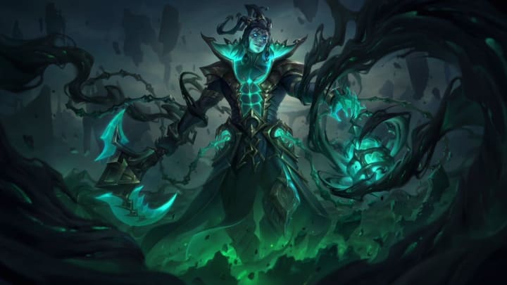 Wild Rift Akshan Thresh splashart