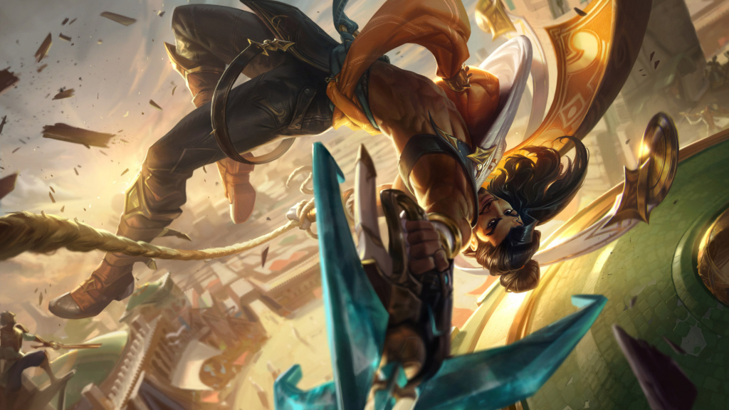 Wild Rift Akshan splashart