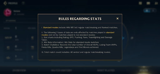 Wild rift rules stats
