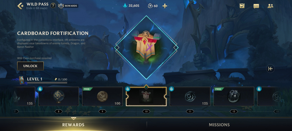 Wild Rift Wild Pass Season 2 tiers 1