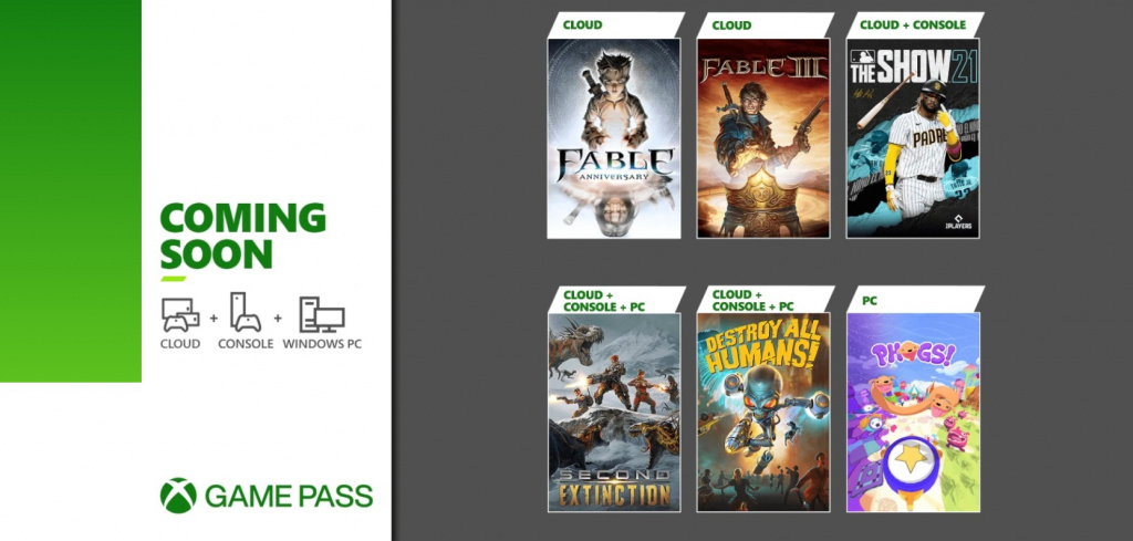 Xbox Game Pass April 2021 new titles 
