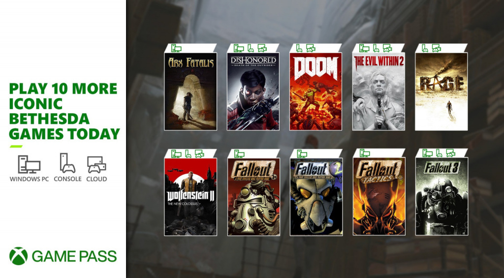 Xbox Game Pass new titles added future titles release schedule day 1 microsoft bethesda