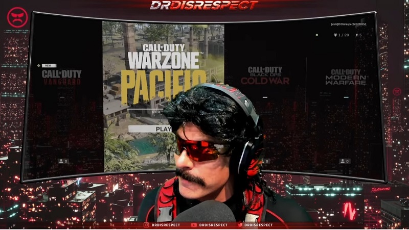 Dr Disrespect quite warzone done season 2 pacific caldera map