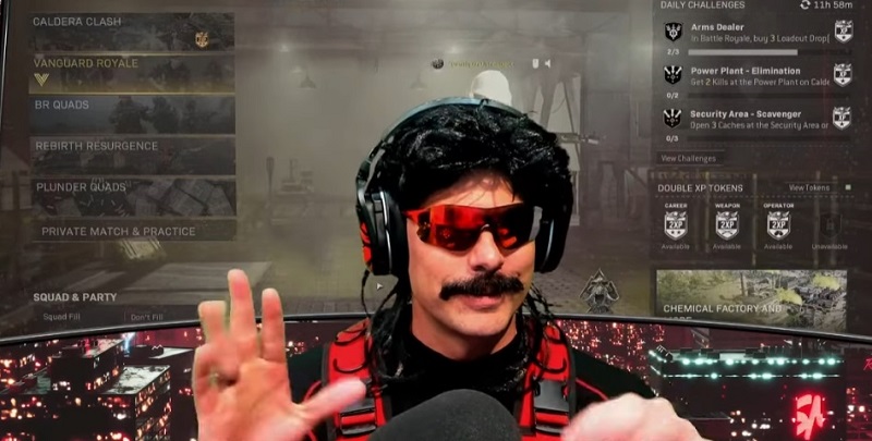 Dr Disrespect quite warzone done season 2 pacific caldera map