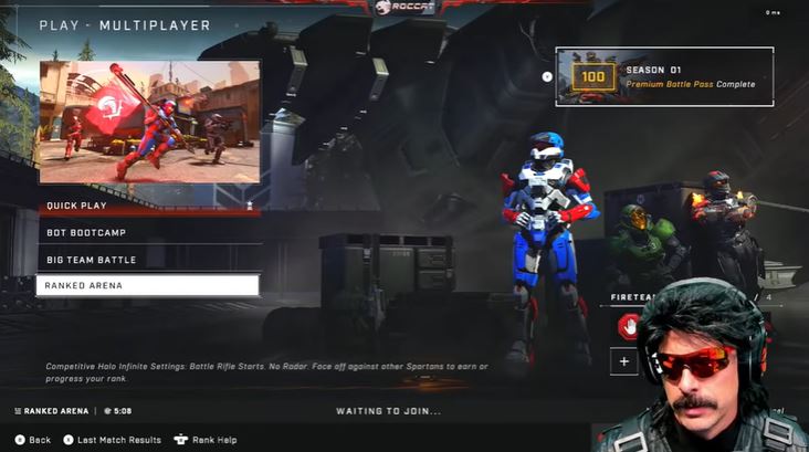 DrDisrespect says he might uninstall Halo Infinite if he continues to experience game crashes.