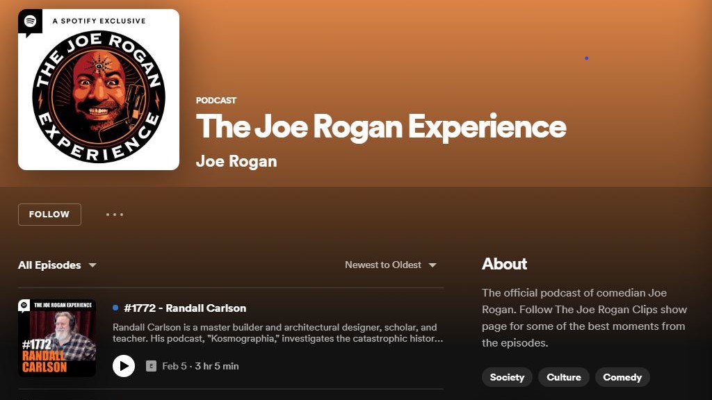 The Joe Rogan Experience is the most popular podcast in the world