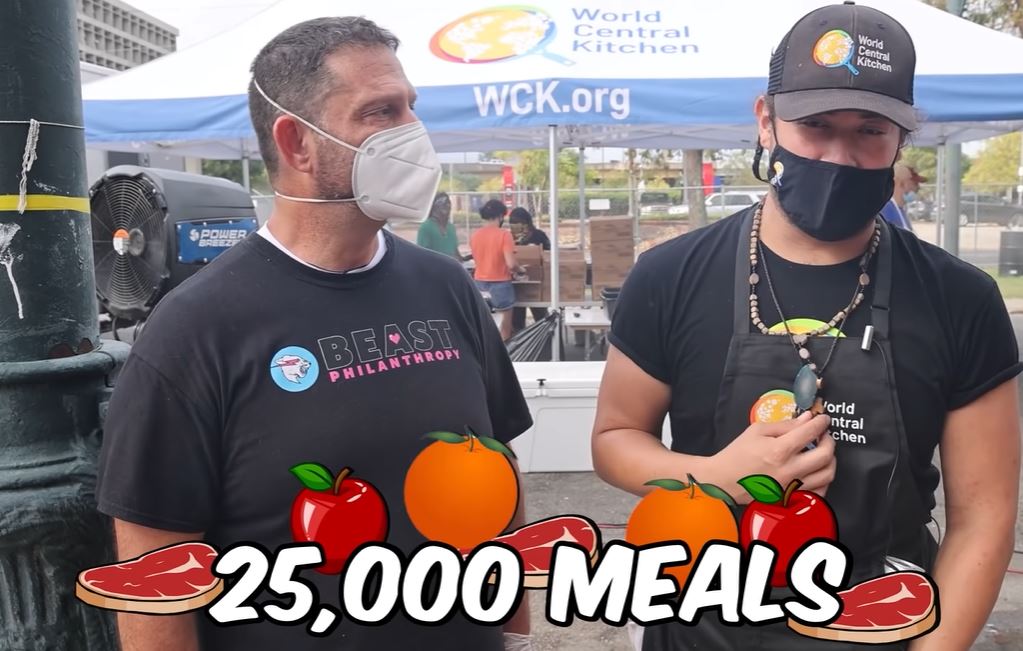 MrBeast partners with World Central Kitchen to serve 25,000 meals to 100 different communities affected by Hurricane Ida