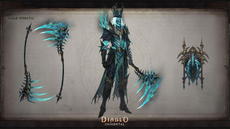 Character with cosmetic set diablo immortal