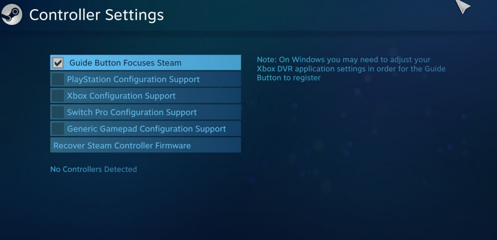 how to enable dota controller support