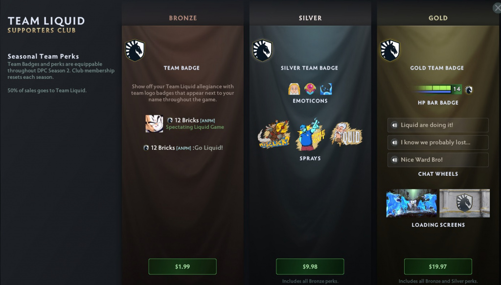 Dota 2 supporters club valve pro scene how to support bundles