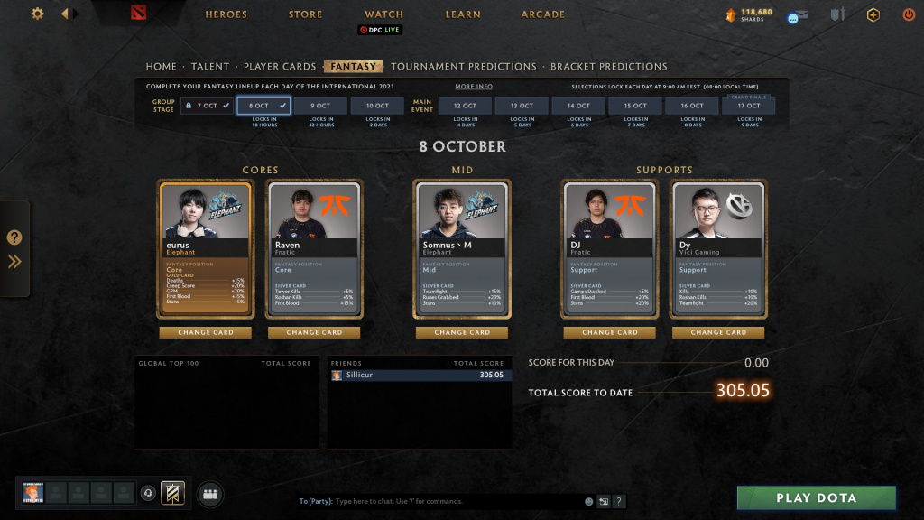 Dota 2 TI10 Fantasy Predictions for Day 2 of Group Stages. (Picture: Valve / @Sillicur)