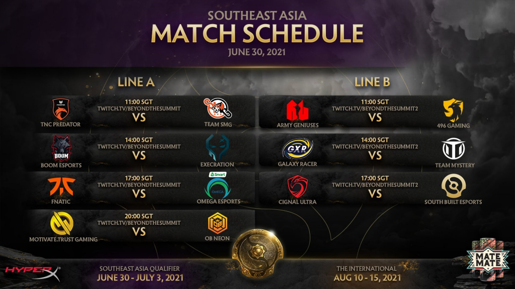 TI10 Southeast Asia Regional Qualifier - How to watch, schedule, teams and  more | GINX Esports TV