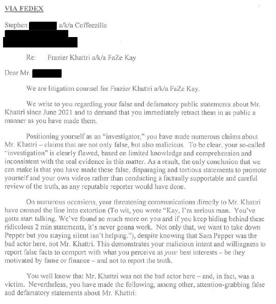 coffeezilla youtuber faze kay savethekids crypto scam legal action