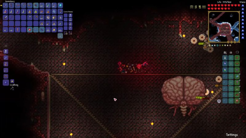 Brain of Cthulhu Boss in Terraria.