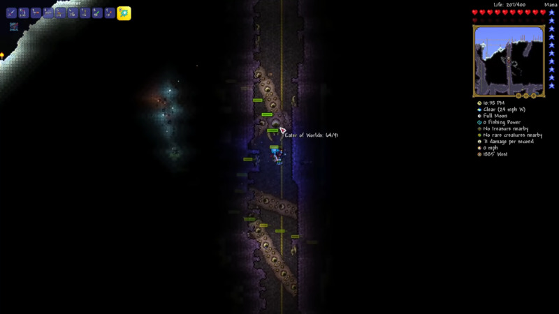 Eater Of Worlds Boss in Terraria.