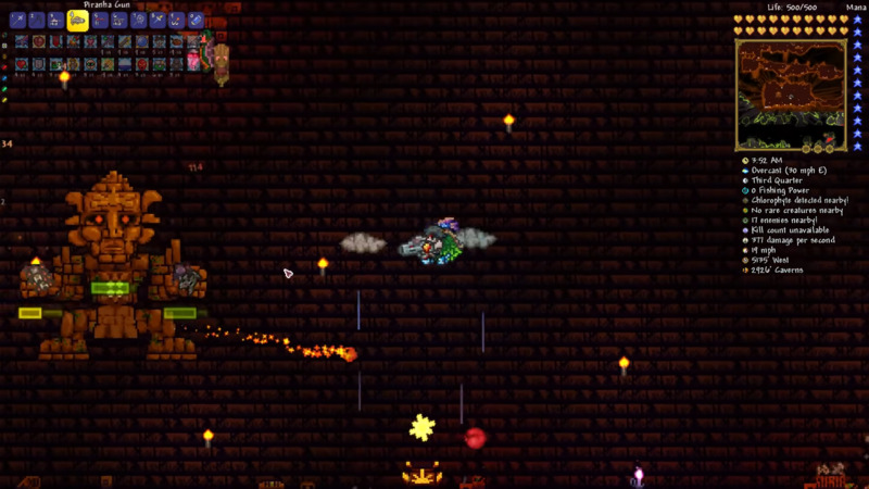 Golem Boss in Terraria.