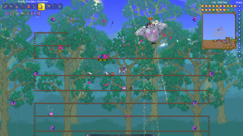 Queen Slime Boss in Terraria.
